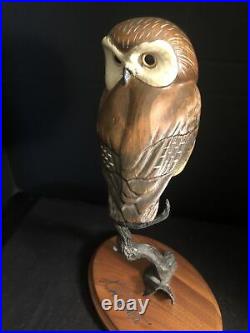 K W White Big Sky Master Carver OWL Sculpture Limited Edition 603/950 SIGNED