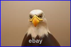 Ken White Big Sky Master Carver Falcon Bald Eagle Sculpture Decoy Duck Nra