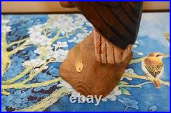 Ken White Big Sky Master Carver Falcon Bald Eagle Sculpture Decoy Duck Nra