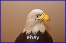 Ken White Big Sky Master Carver Falcon Bald Eagle Sculpture Decoy Duck Nra