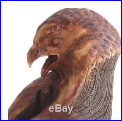 Ken White Redtail Hawk Bird Faux Wood Sculpture Figurine by Big Sky Carvers