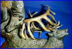 LARGE Big Sky Carvers Bronzed Elk Sculpture LIFE LESSON by Bradford Williams