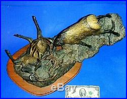 LARGE Big Sky Carvers Bronzed Elk Sculpture LIFE LESSON by Bradford Williams