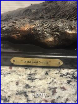 LARGE Marc Pierce Sculpture Signed Wild And Noble Bull Moose Big Sky Carvers