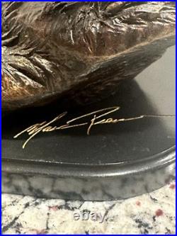 LARGE Marc Pierce Sculpture Signed Wild And Noble Bull Moose Big Sky Carvers