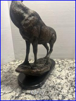 LARGE Marc Pierce Sculpture Signed Wild And Noble Bull Moose Big Sky Carvers