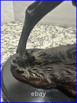 LARGE Marc Pierce Sculpture Signed Wild And Noble Bull Moose Big Sky Carvers