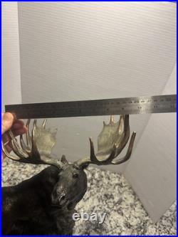 LARGE Marc Pierce Sculpture Signed Wild And Noble Bull Moose Big Sky Carvers