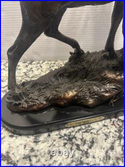 LARGE Marc Pierce Sculpture Signed Wild And Noble Bull Moose Big Sky Carvers
