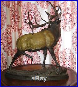 LIMITED EDITION! Big Sky Carvers Dick Idol The Challenge Elk Statue
