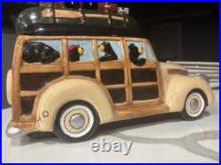 LIQUIDATION LARGE Detailed WOODY BEARS COOKIE JAR Big Sky Carver RETIRED 2012