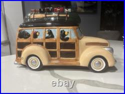 LIQUIDATION LARGE Detailed WOODY BEARS COOKIE JAR Big Sky Carver RETIRED 2012