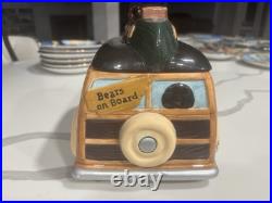 LIQUIDATION LARGE Detailed WOODY BEARS COOKIE JAR Big Sky Carver RETIRED 2012