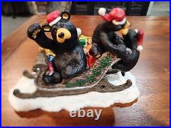 LOT Bearfoots Big Sky Carvers Jeff Fleming Winter Christmas Bear Figurines