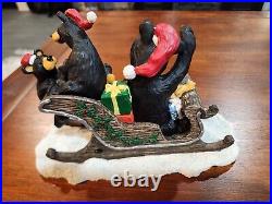 LOT Bearfoots Big Sky Carvers Jeff Fleming Winter Christmas Bear Figurines