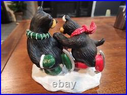 LOT Bearfoots Big Sky Carvers Jeff Fleming Winter Christmas Bear Figurines