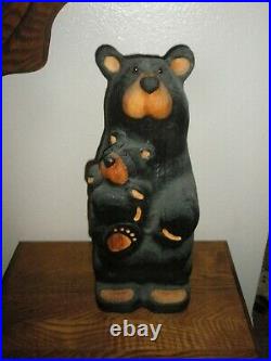 Large Big Sky Carvers Wood Carved Bear Nana With Baby Very Rare Wood Carving