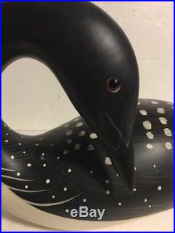 Large Big Sky Carvers Wood Carved Loon Duck Goose Decoy HINDLEY COLLECTION