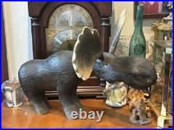 Lg. VINTAGE 18 BIG SKY CARVERS MONTANA WOODEN MOOSE