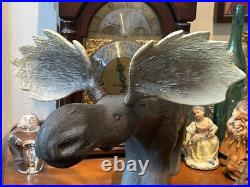 Lg. VINTAGE 18 BIG SKY CARVERS MONTANA WOODEN MOOSE