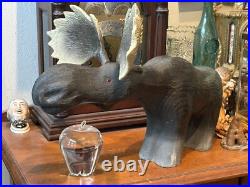 Lg. VINTAGE 18 BIG SKY CARVERS MONTANA WOODEN MOOSE