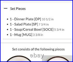 Lodge Stoneware Big Sky Carvers Wild Horse Thomas Norby Dinner Four Place Set