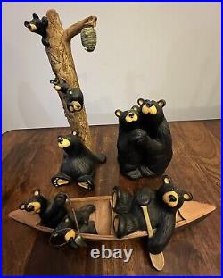 Lot Of BearFoots Bears Jeff Fleming Big Sky Carvers Lodge Cabin Canoe