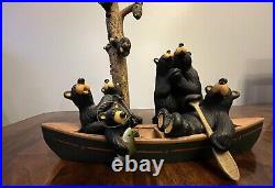 Lot Of BearFoots Bears Jeff Fleming Big Sky Carvers Lodge Cabin Canoe