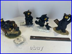 Lot of 4 Big Sky Carvers Jeff Fleming, Bearfoots Figurines
