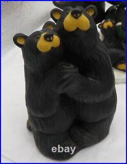 Lot of 5 BEARFOOTS Bear Figurines by Jeff Fleming Big Sky Carvers