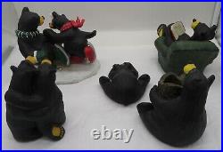 Lot of 5 BEARFOOTS Bear Figurines by Jeff Fleming Big Sky Carvers