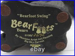 Lot of 5 BEARFOOTS Bear Figurines by Jeff Fleming Big Sky Carvers