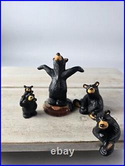 Lot of 5 BEARFOOTS Bear Figurines by Jeff Fleming Big Sky Carvers Smalls Shelf