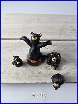 Lot of 5 BEARFOOTS Bear Figurines by Jeff Fleming Big Sky Carvers Smalls Shelf