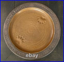 MASKWA RIDGE Bear Paw Set of 2 Dinner Plates 12 Big Sky Carvers Flemming Lodge