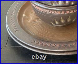 MASKWA RIDGE Bear Paw Set of 2 Dinner Plates 12 Big Sky Carvers Flemming Lodge
