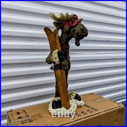 MOGUL MASTER Big Sky Carvers Mountain Moose by Phyllis Driscoll 2ft Tall NEW
