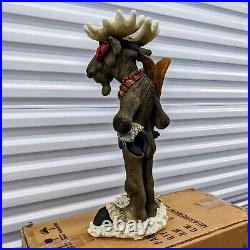 MOGUL MASTER Big Sky Carvers Mountain Moose by Phyllis Driscoll 2ft Tall NEW