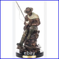 Marc Pierce Big Sky Carvers MP Fly Fisherman Bliss Sculpture 2011 Signed