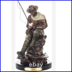 Marc Pierce Big Sky Carvers MP Fly Fisherman Bliss Sculpture 2011 Signed