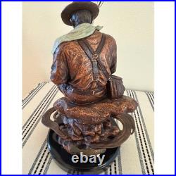 Marc Pierce Big Sky Carvers MP Fly Fisherman Bliss Sculpture 2011 Signed
