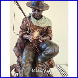 Marc Pierce Big Sky Carvers MP Fly Fisherman Bliss Sculpture 2011 Signed