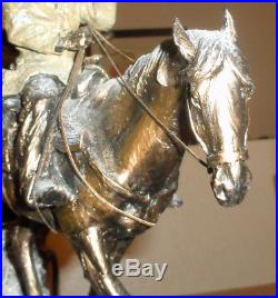 Marc Pierce Bronze Sculpture Headed For Home Big Sky Carvers Hunt Horse MIB