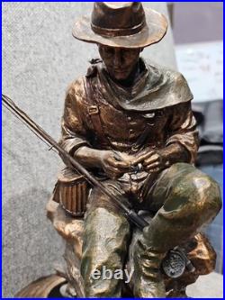 Marc Pierce MP Fly Fisherman Bliss Sculpture Bronze Appearance Heavy
