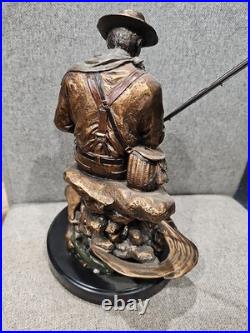 Marc Pierce MP Fly Fisherman Bliss Sculpture Bronze Appearance Heavy