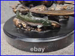 Marc Pierce MP Fly Fisherman Bliss Sculpture Bronze Appearance Heavy