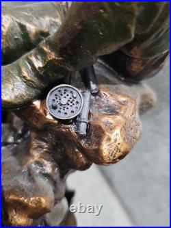 Marc Pierce MP Fly Fisherman Bliss Sculpture Bronze Appearance Heavy