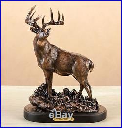 Marc Pierce One Chance Whitetail Deer Bronze Sculpture by Big Sky Carvers
