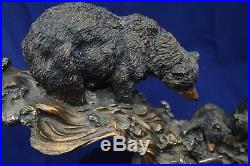 Marc Pierce Signature Collection Bronze Sculpture Home Schooled Bear with Cubs