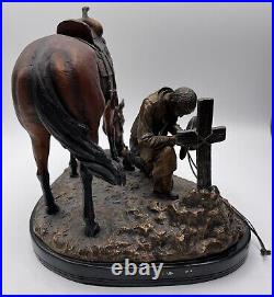 Marc Pierce Signature Collection Sculpture / Faith / Horse and Praying Cowboy